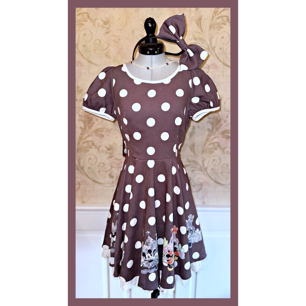 Secret Honey Disney Ribbon Dot Dress Minnie Mouse Lolita J Fashion Kawaii Japan - Picture 4 of 16